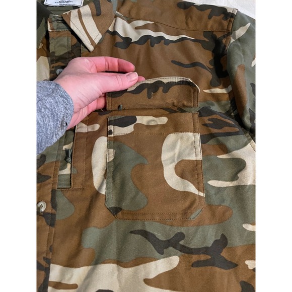 Poncho camouflage button up magnetic pockets men's X-Large - Picture 9 of 12